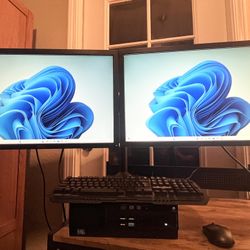 Dell Wifi Windows 11 i5 PC & Dual 22” Monitors