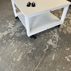 2 Tier Machine Stand Storage Rack Rolling Under Desk Printer Stand 