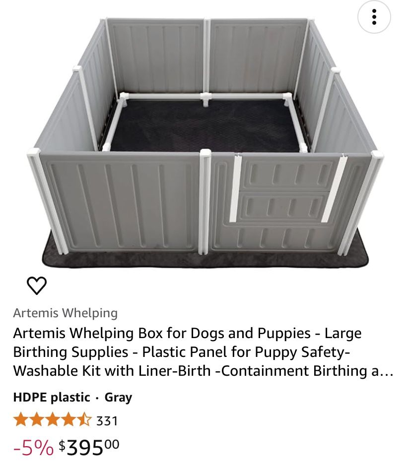 Whelping Box. Pet Birth Box