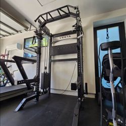 Vesta Pro Series 2in1 Squat Rack | Functional Trainer | 400lb Weight Stack | Commercial Grade | Gym Equipment | FREE DELIVERY🚚 🔴