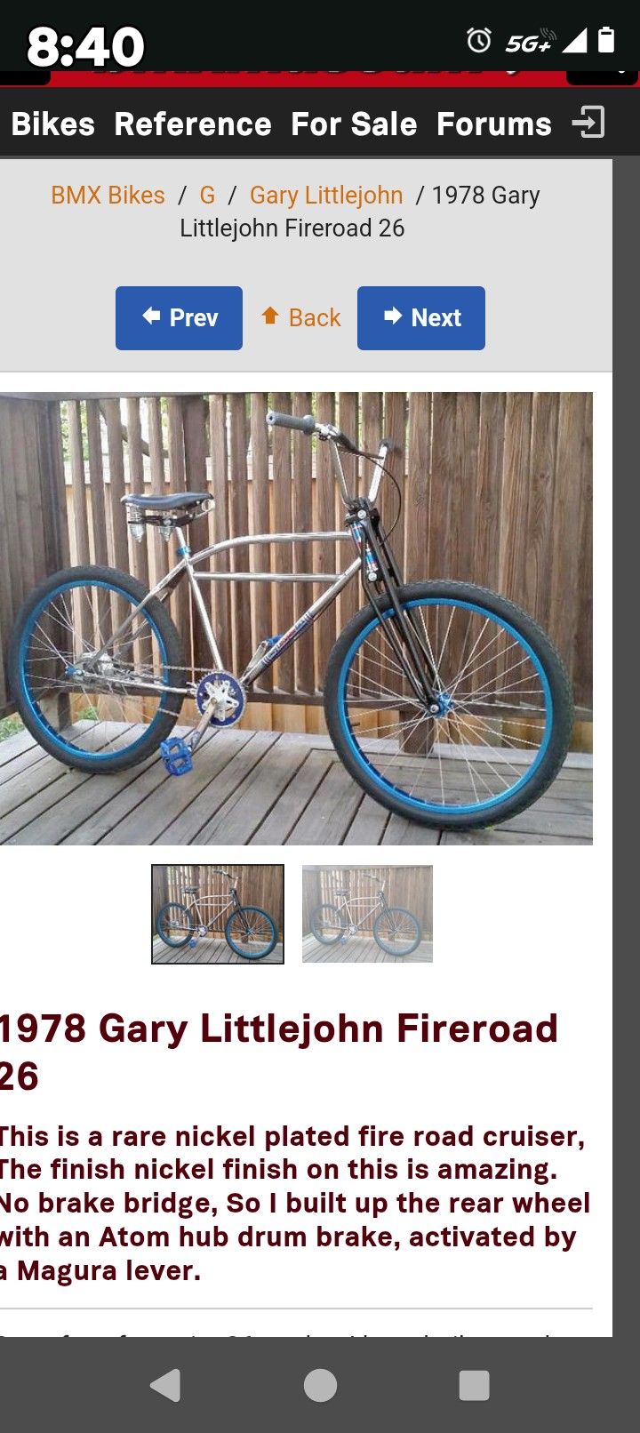 26 BMX cruiser Gary littlejohn