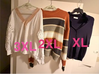 Assorted women’s tops- XL, 2XL, 3XL