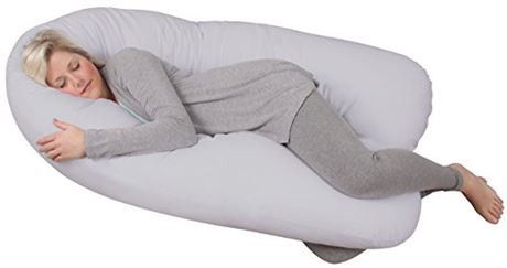 Leachco Back 'N Belly Bliss with 100% Sateen Cotton, 300 Thread Count Coverto