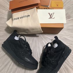 All black Lv sneakers