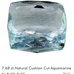 Natural Pear Cut Aquamarine 7.68 ct
