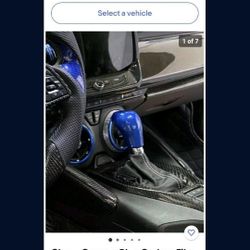 Brand New Chevy Camaro Blue Carbon Fiber Shifter Knob Handle Cover