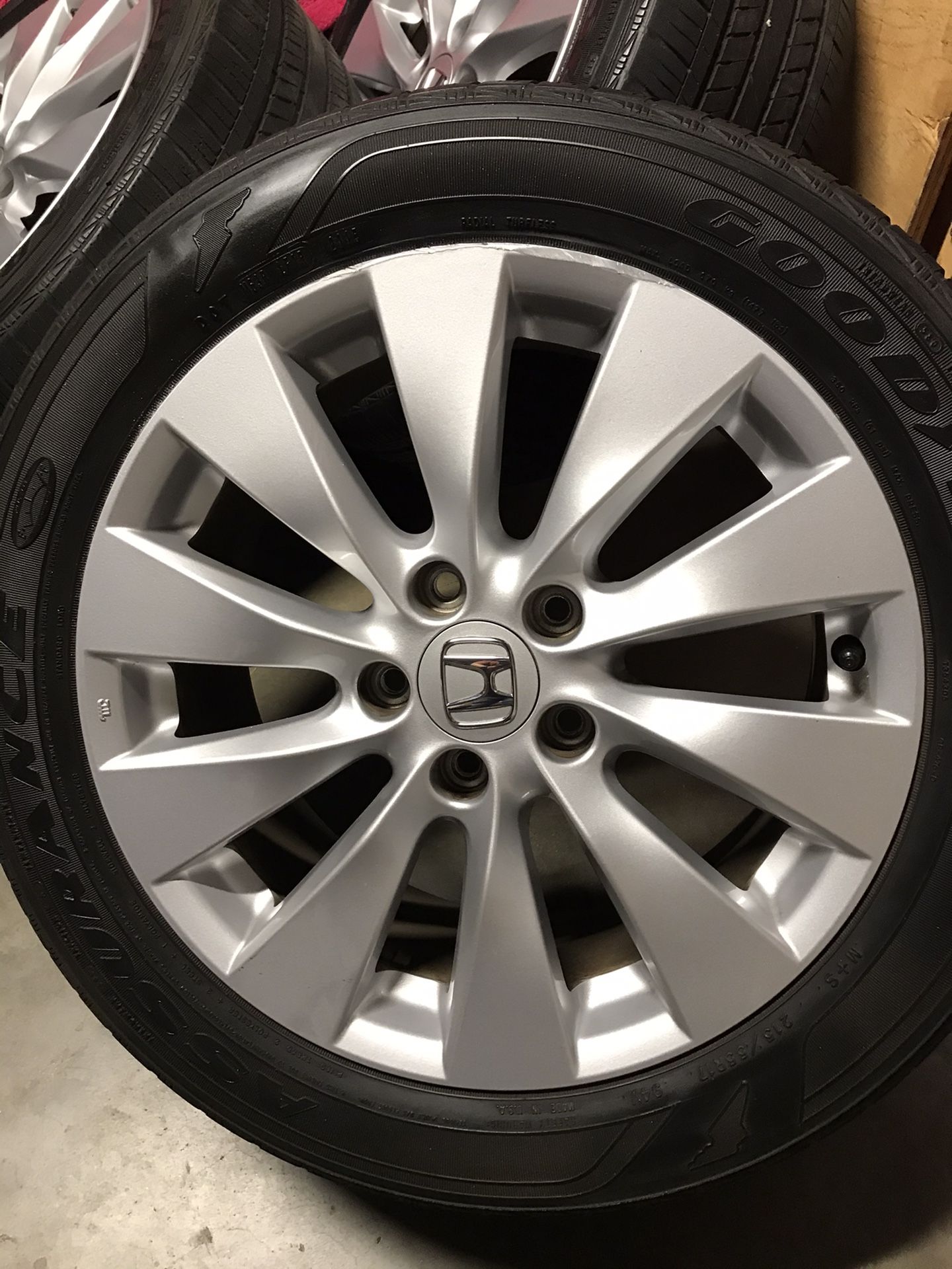 17” honda accord rims and tires