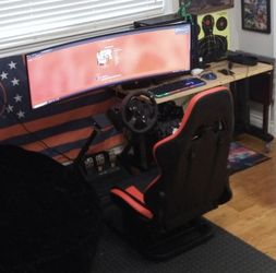 PC Gaming Set Up, Simulator, Ultrawide Monitor