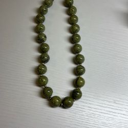 Necklace Green Natural Malachite