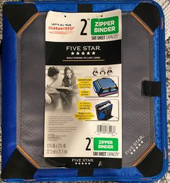 New FIVE STAR Binder W/ Zipper (Qty:3)