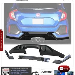 2017-2018 HD Civic Hatchback Diffuser Type R