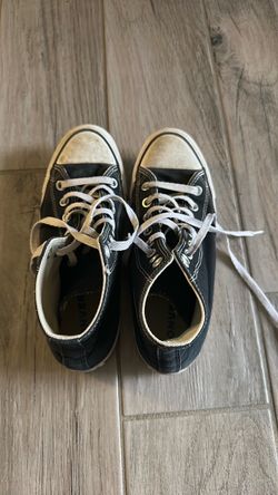 Men’s size 7 black high top converse- women’s size 9