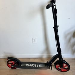 LaScoota Kick Scooter for Kids Ages 6+, Teens & Adults, Large 8" Sturdy Urethane Wheels. Adjustable Handlebar, Lightweight, Foldable, 220lbs Max Load 