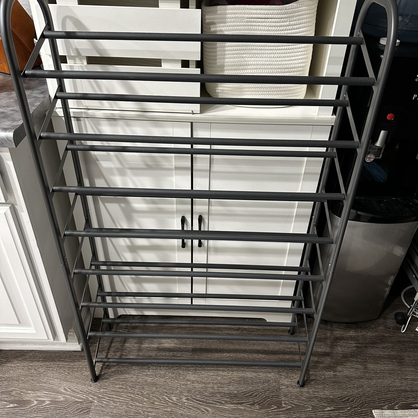 8 Shelf Shoe Rack - metal - gray 