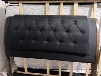 Black queen bed
