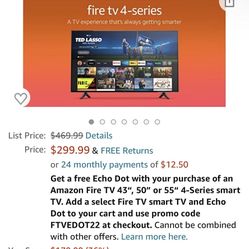 Amazon Fire TV 50" 4K UHD Smart TV 