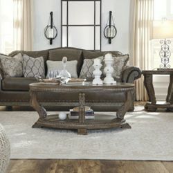 Malacara Quarry Leather Living Room Set

