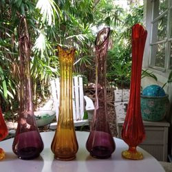 Mid Century  Swung Vases