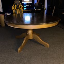 oval wood dining table
