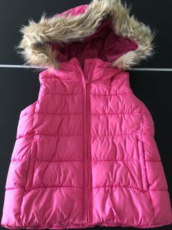 Gap Sleeveless pink down jacket