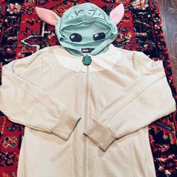 Kids Star Wars Baby Yoda Zip Hoodie/Mask Sz M