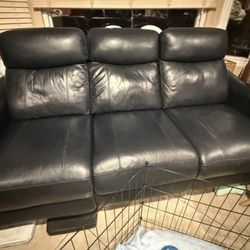 Leather Recliner Sofa