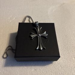 Chrome Hearts Style Necklace 22 inch chain stainless steel new with box 