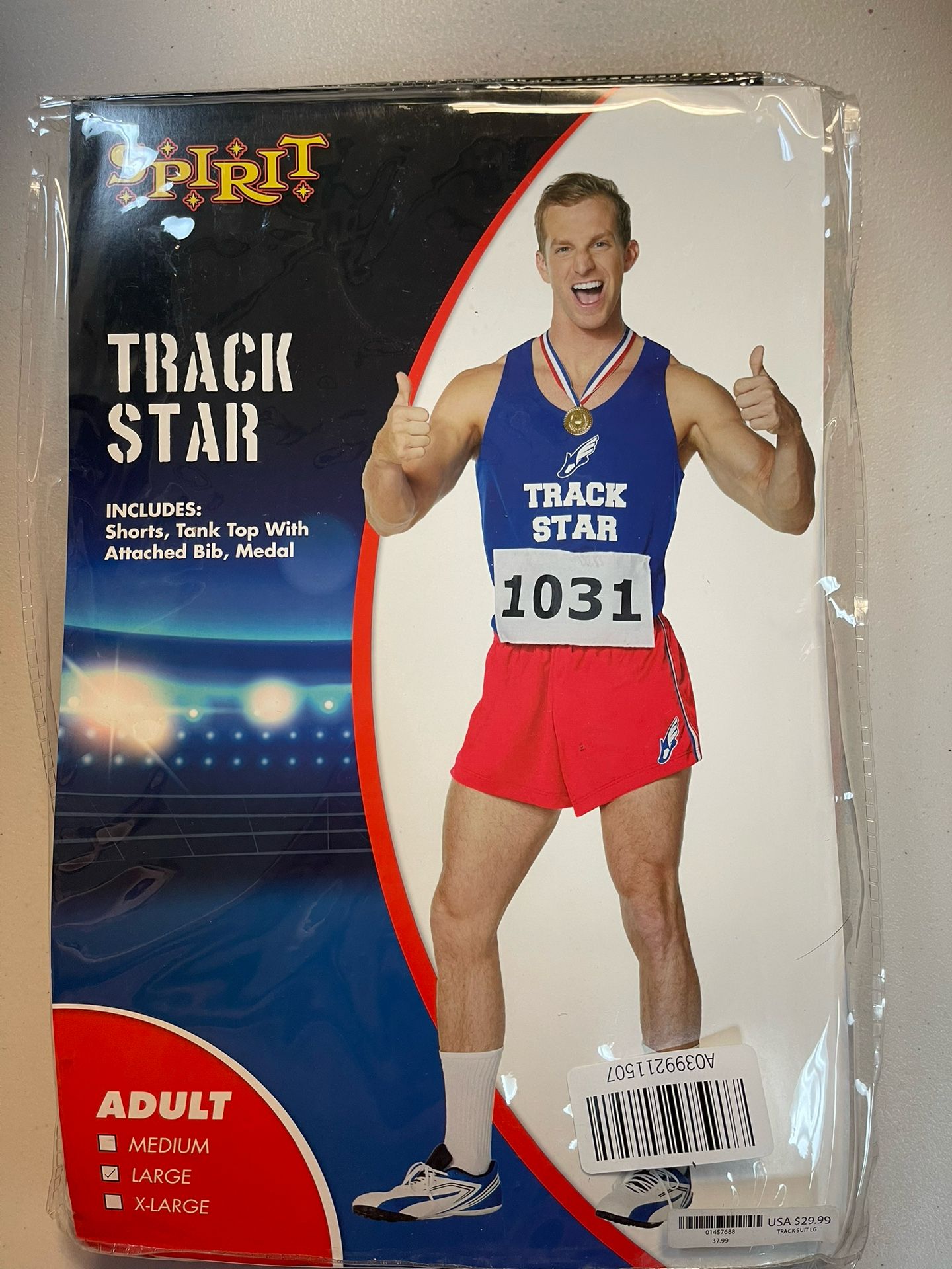 Halloween Costumes Adult Large Track Star Olympics New