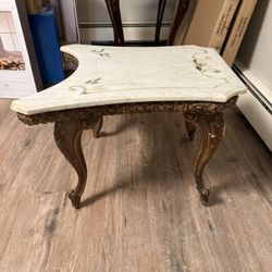 Vintage Real Marble Side Table