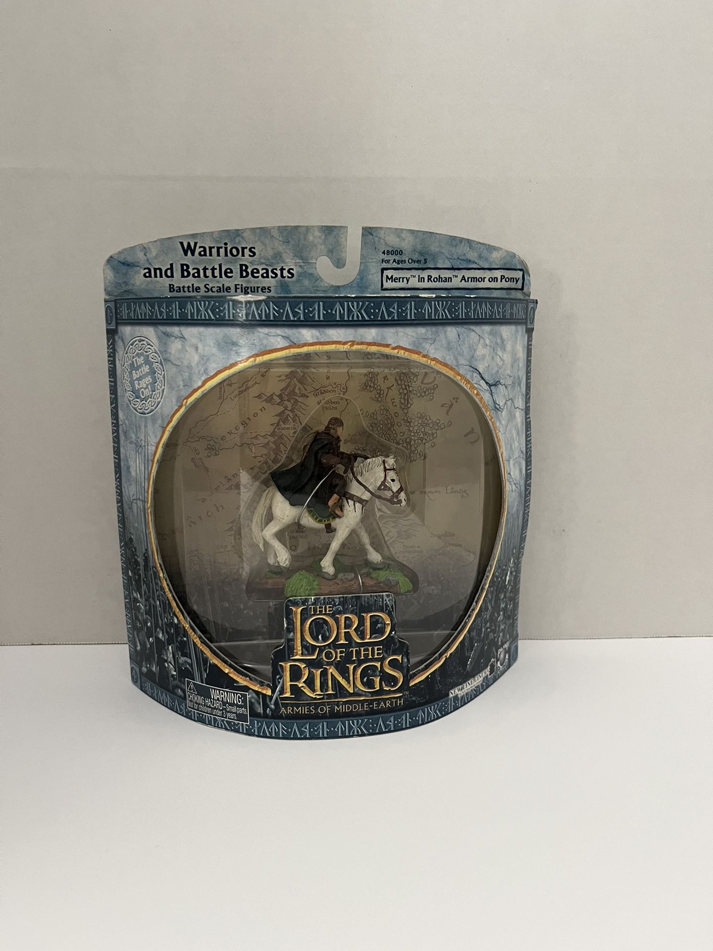 Lord of the Rings Warriors and Battle Beasts Merry in Rohan Armor on Pony NIP