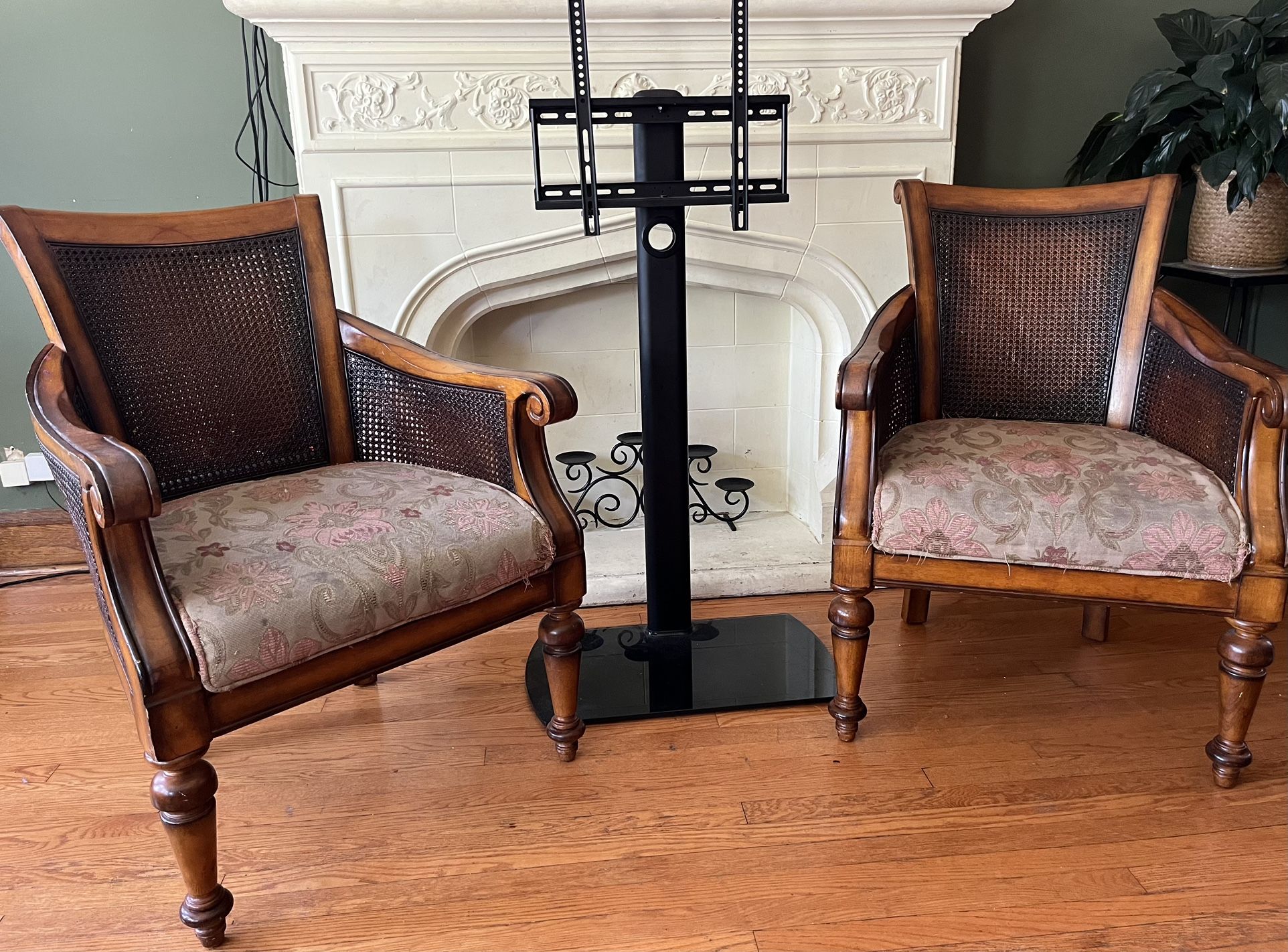 2 Chairs And A Stand For Flat Screen