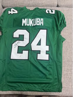 Andrew Mukuba Signed Autograph Custom Jersey- JSA Coa -Philadelphia Eagles