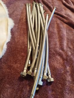 water lines , stainless steel braided