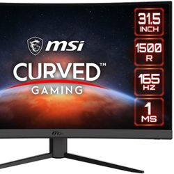 Price Firm. MSI 32" G32C4W 1920x1080 1500R  Non-Glare Super Narrow Bezel 1ms 165Hz  Tilt FreeSync GSync Curved Gaming Monitor.