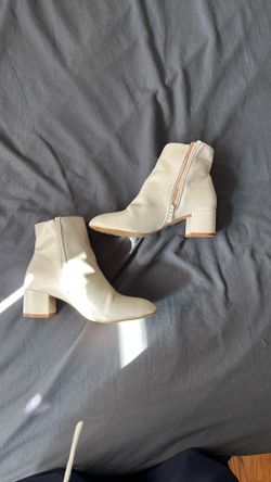 White Womens Heel Boots