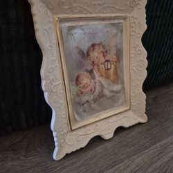 Ceramic Angel framed picture!