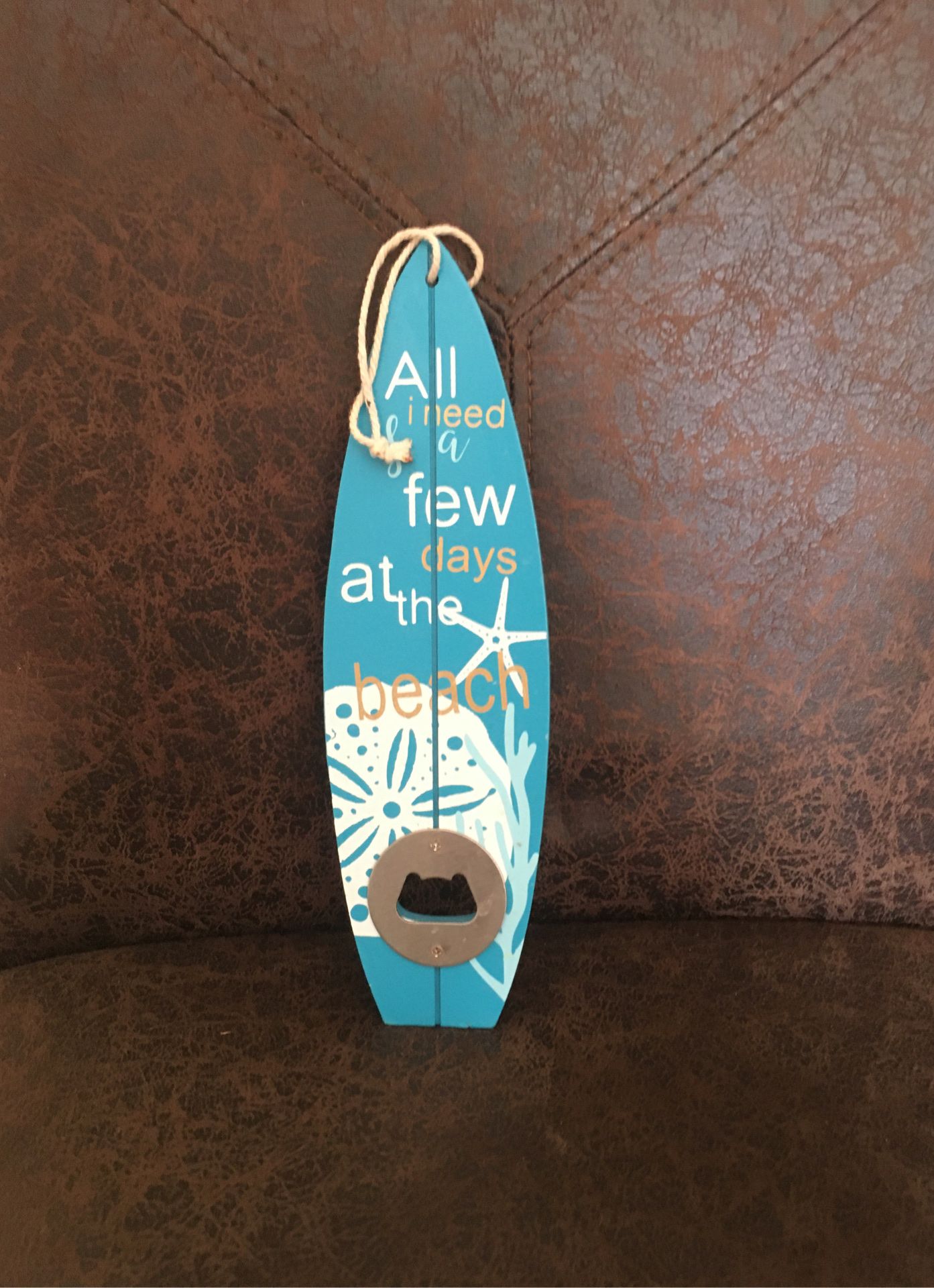 Beach/surf board bottle opener