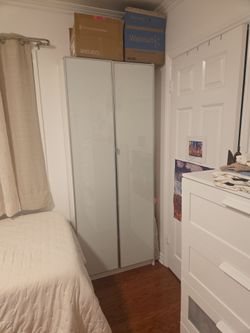 IKEA PAX Wardrobe with Glass Panel Doors