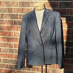 The Limited Blazer Womens Medium Blue Stretch Lined Work Jacket