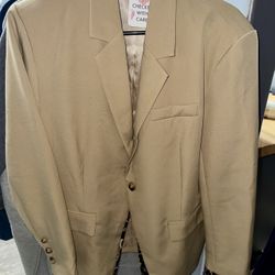 Tan and cheetah print women’s blazer size Large