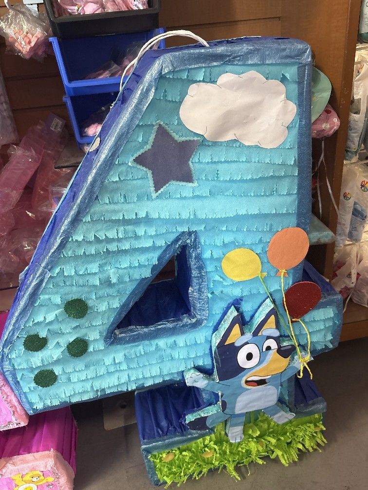 Bluy Number 4 Piñata