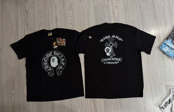 Bape X Chrome Heart Shirts