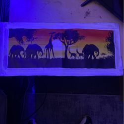 African Sunset Painting 