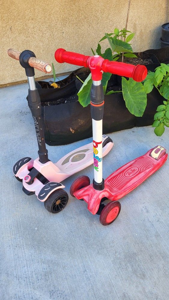 Perfect Kid Scooters (Ages 3-8) - Lean & 3-Wheel! $40 for BOTH! 🤯 Your Purchase Feeds Someone! 🍞