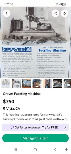 Slab/rock saws, lapidary equipment, tools