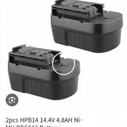 Black & Decker Power Tool Battery 14.4v 4.8ah 2 Packs