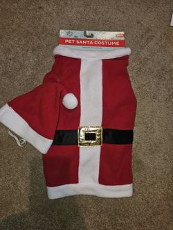 Pet Santa Costume 16 Inch In Length