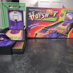 Vintage 1997 HotShot Basketball Game by Milton Bradley Tested W/Box Incomplete