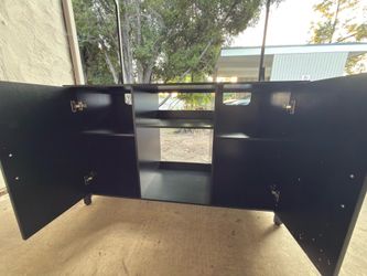 FREE – Like-New Black Storage Cabinet / Workstation (Only 3 Weeks Old)