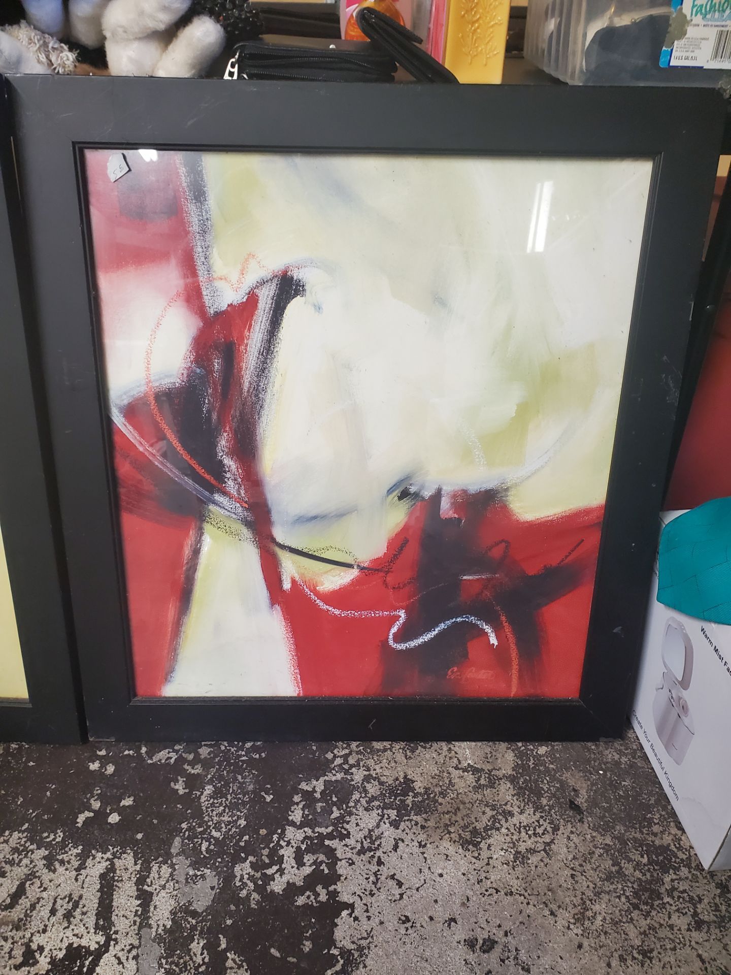 (2) 20 by 22 signed Erin Carter in black wood Frame some scratches on frame $10 each